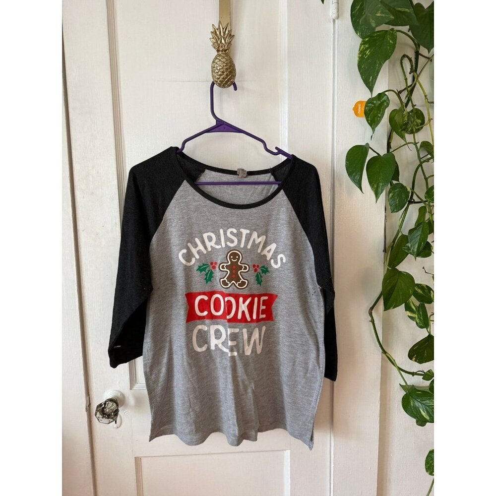 Premium Delta apparel size X – large Christmas cookie crew shirt